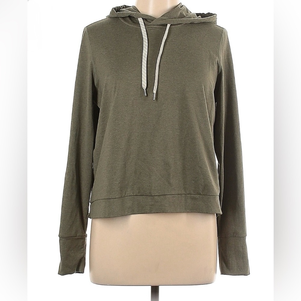 Vuori Olive Green Lightweight Hoodie Sweatshirt
